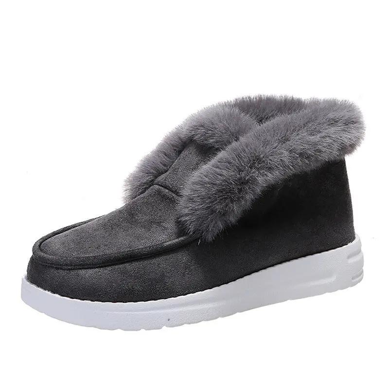 Snow Boots Warm Winter Shoes Plush Fur Ankle Boots Women Cjdropshipping