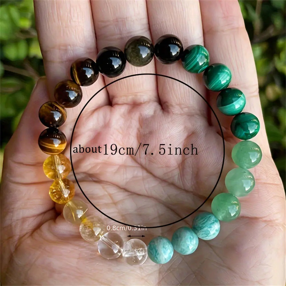 Universal Natural Stone Citrine Dongling Stone Malachite Bracelet Cjdropshipping
