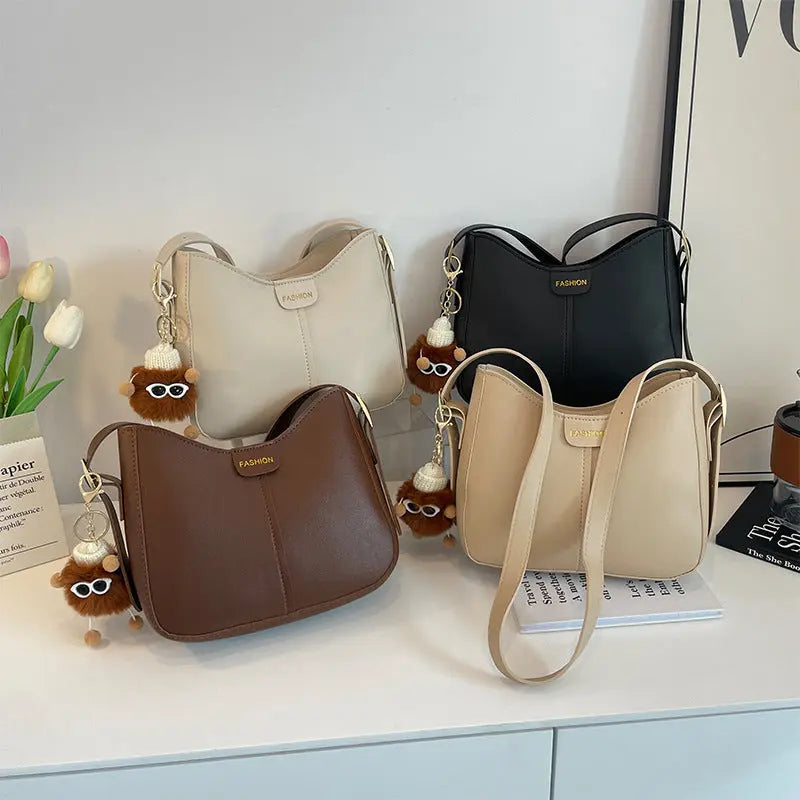 Casual Women's Shoulder Bag Crossbody Bags Women Solid Simple Bucket Bag Cjdropshipping