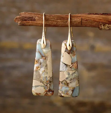 Bohemian Emperor Stone Geometric Pendant Earrings Cjdropshipping