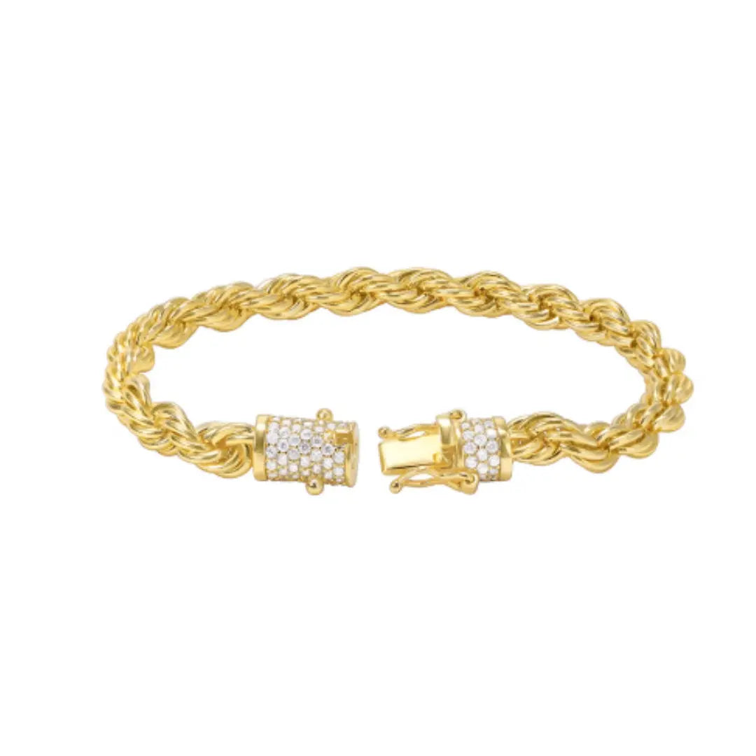 18K Gold Twist Bracelet For Men And Women - JNi3 shop
