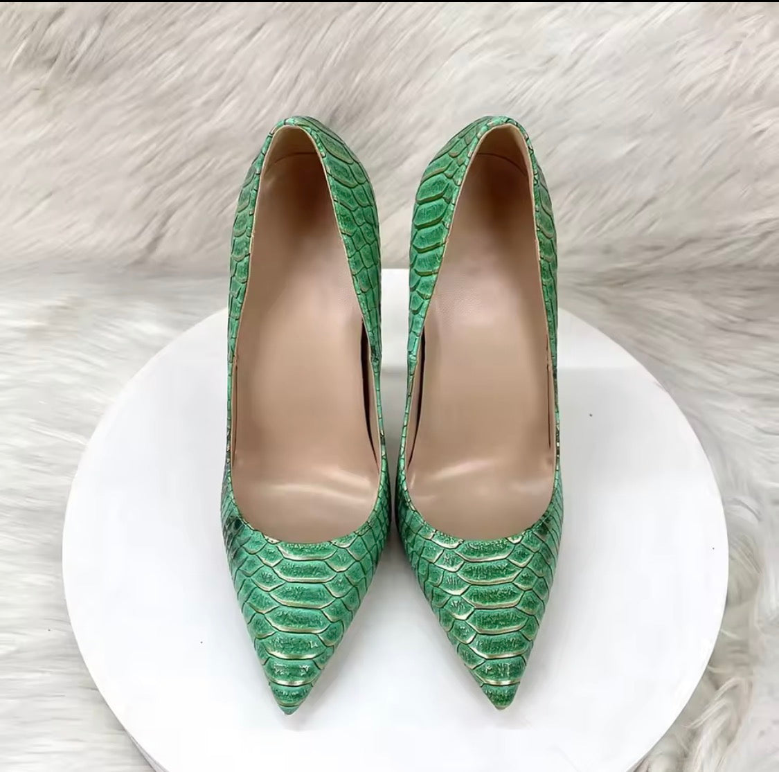 Luxury Snake Print Stiletto Pumps | Designer-Inspired Pointed Toe High Heels