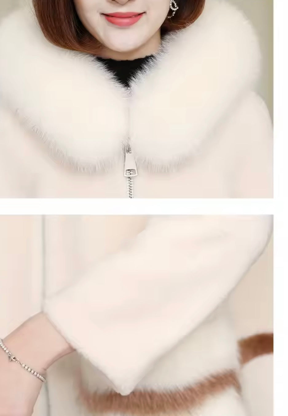 Luxury Cashmere & Fox Fur Hooded Coat | Elegant Winter Coat