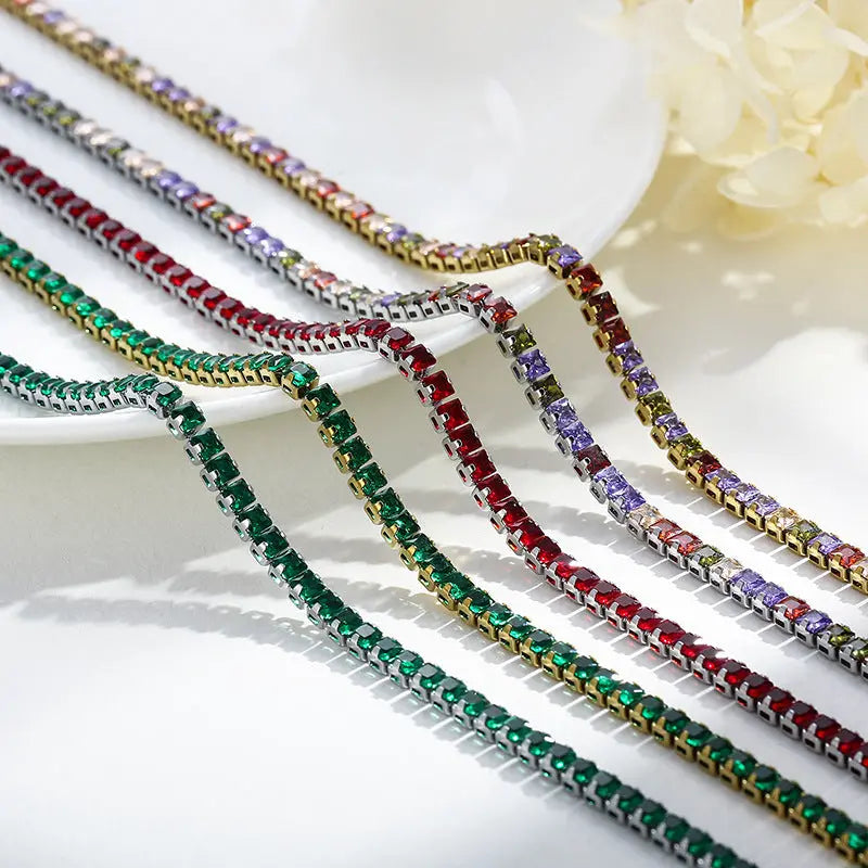 Women's Retro Color Zircon Necklace Cjdropshipping