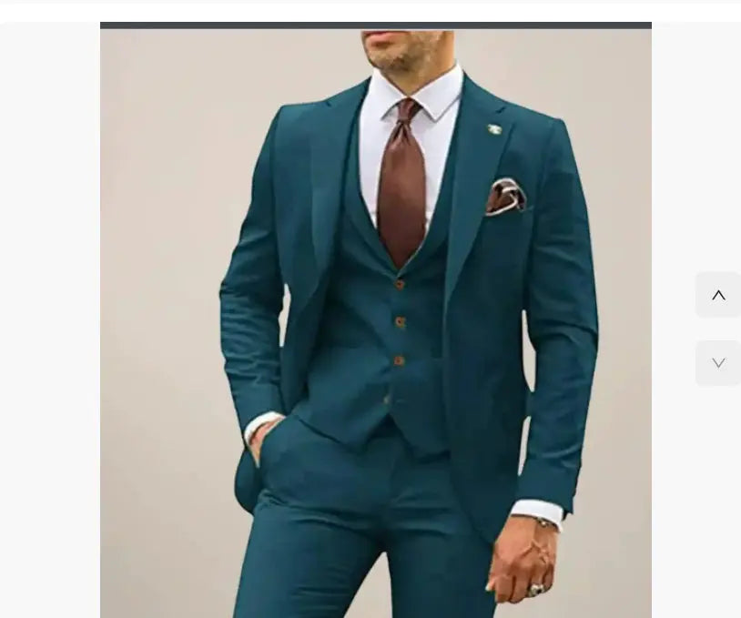 Men's Fashion Casual Slim Suit Three Pieces Cjdropshipping