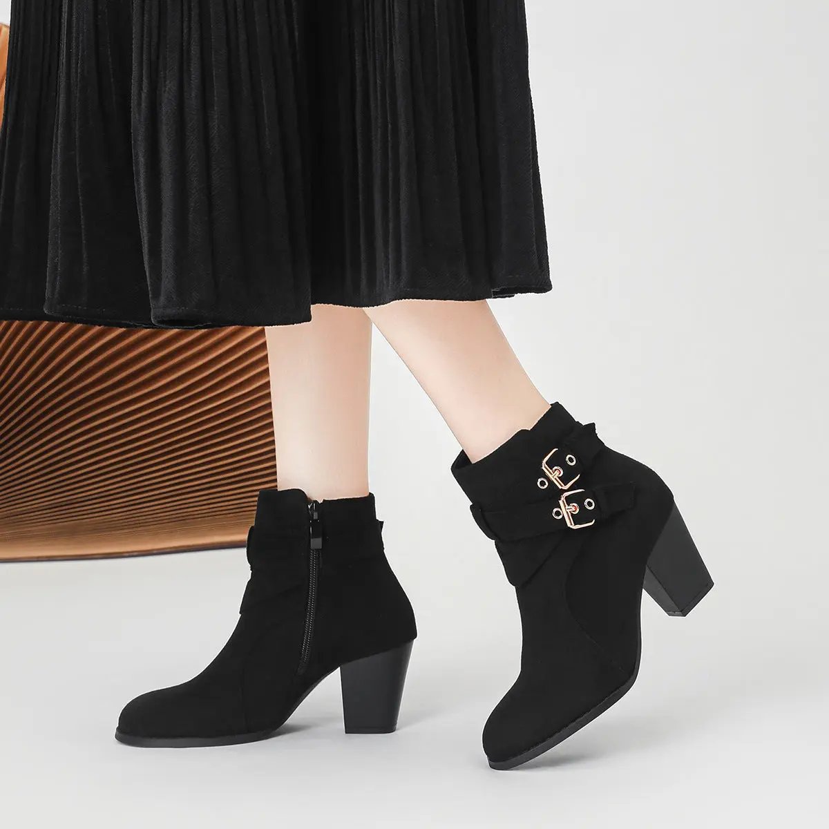 Women's Ankle Boots New Fashion Ankle Boots Comfortable Suede Cjdropshipping