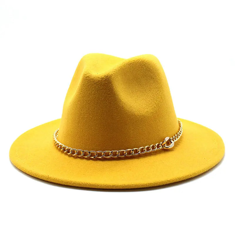 Broad-brimmed Hat Fashion Flat Brim Top Hat Men Women Cjdropshipping