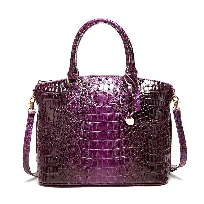 Women's Retro Crocodile Pattern Portable Messenger Bag Cjdropshipping