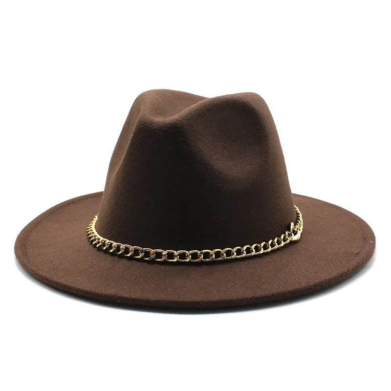 Broad-brimmed Hat Fashion Flat Brim Top Hat Men Women Cjdropshipping