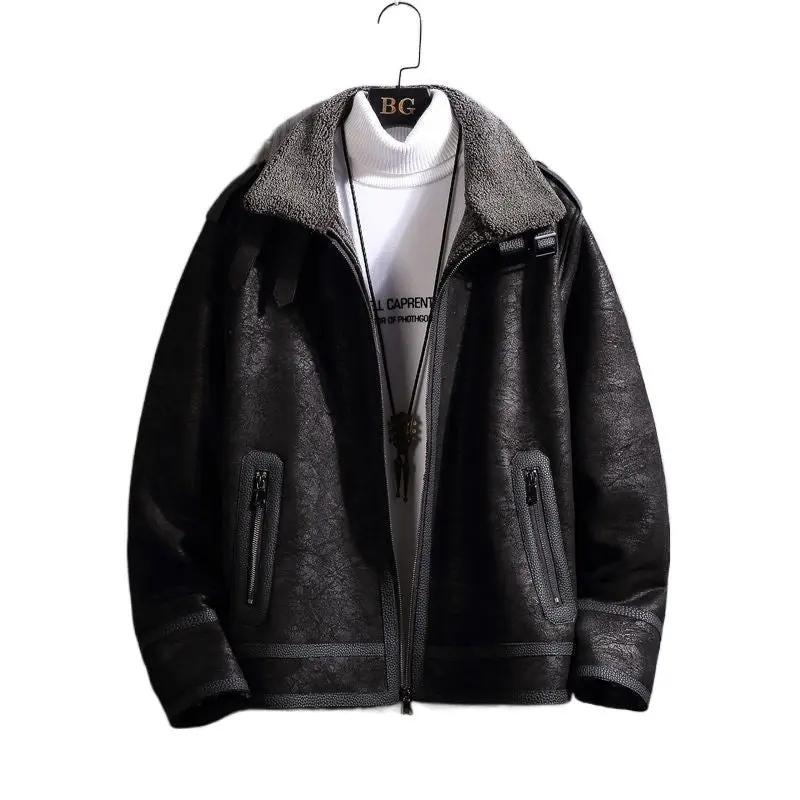 Men's Fashionable Lamb Fur Coat null