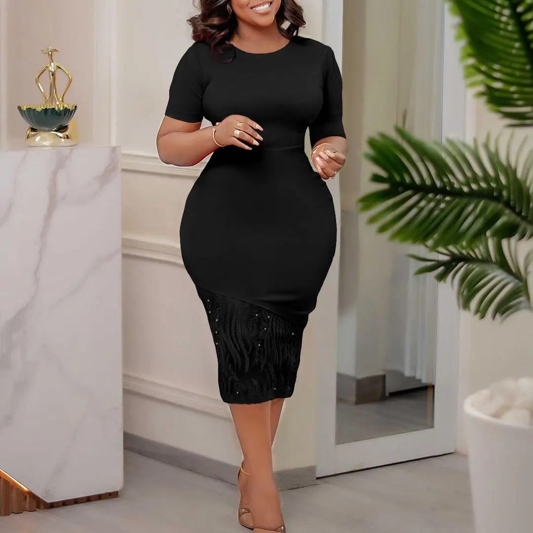 Plus Size Women's Temperament Ol Dress Cjdropshipping