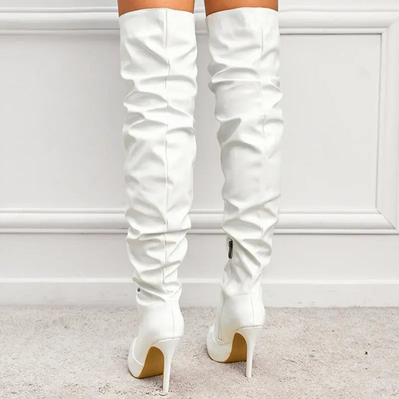 White leather dress outfit(white)