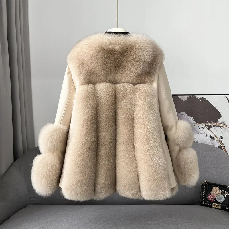 Women's Fur Coat A Young Down Jacket Thickened To Keep Warm JNi3 shop
