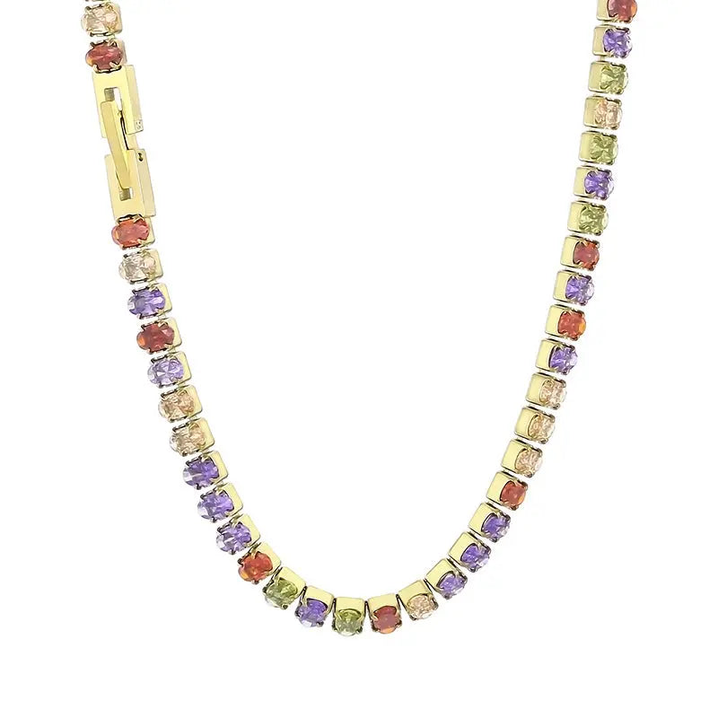 Women's Retro Color Zircon Necklace Cjdropshipping