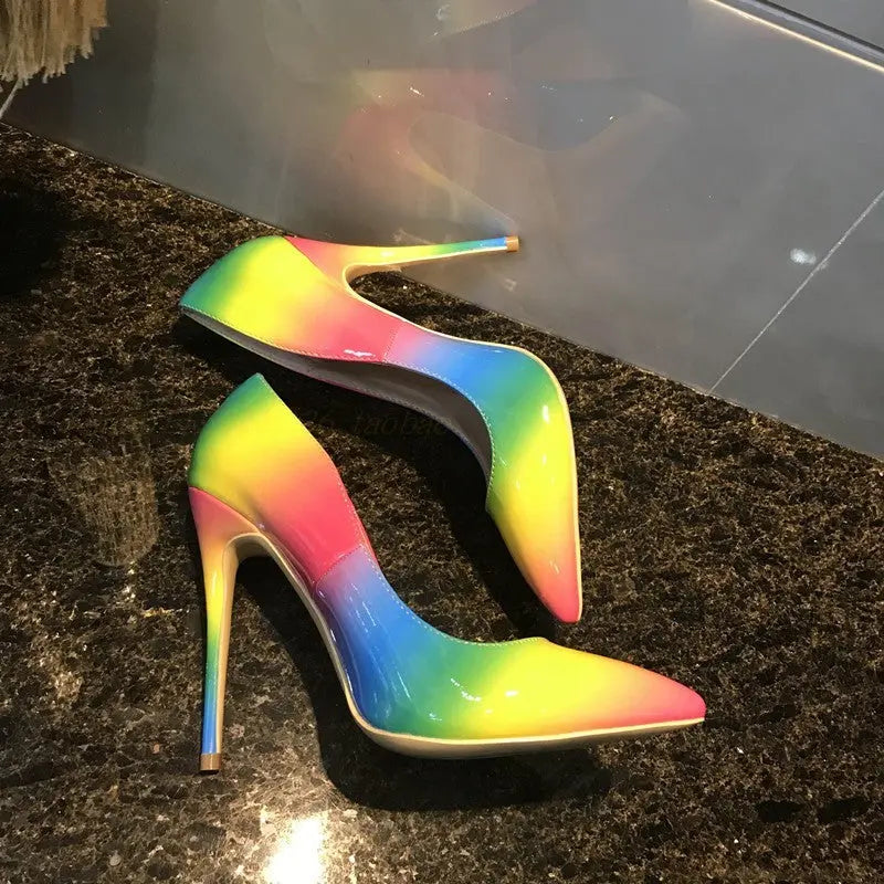 Rainbow super high heels Cjdropshipping