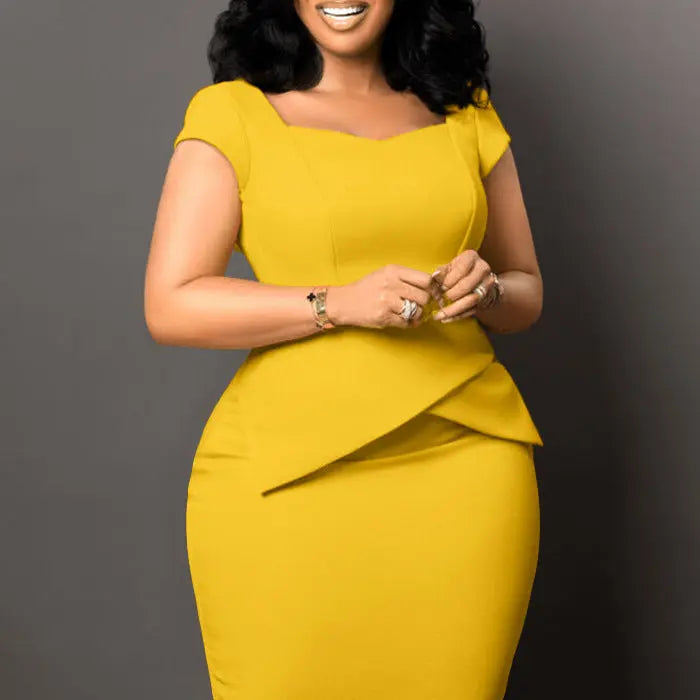 Solid Color Sheath Work Dress Cjdropshipping