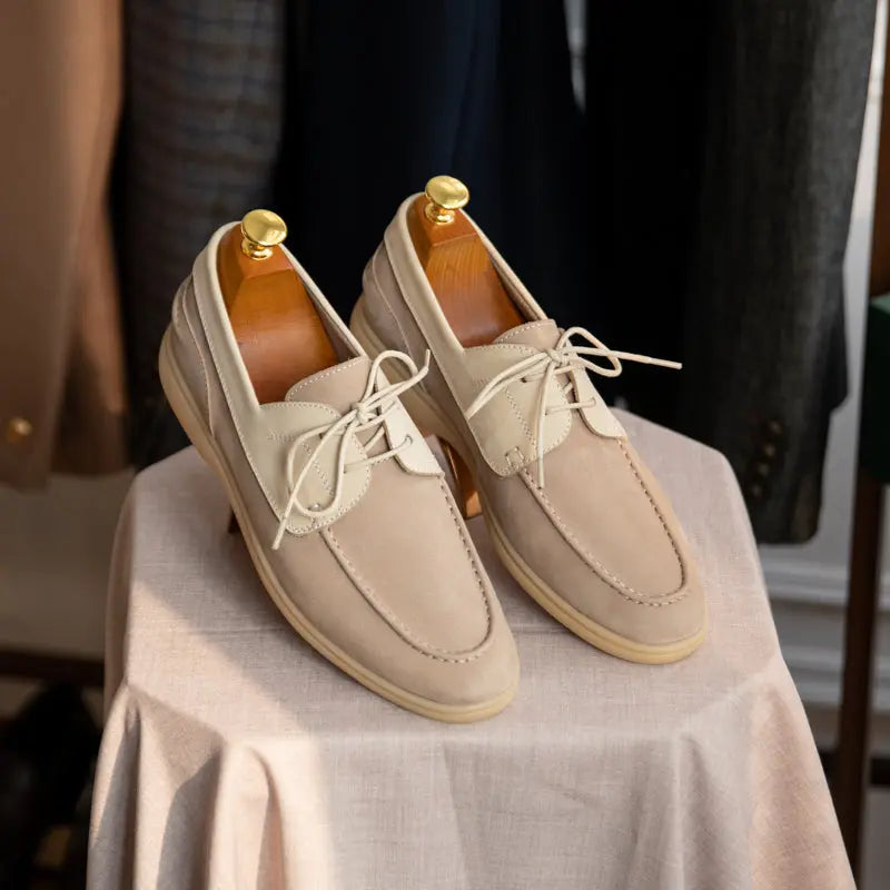 Lace-up Vintage High Mercerized Suede Sailing Shoes Dropshipman