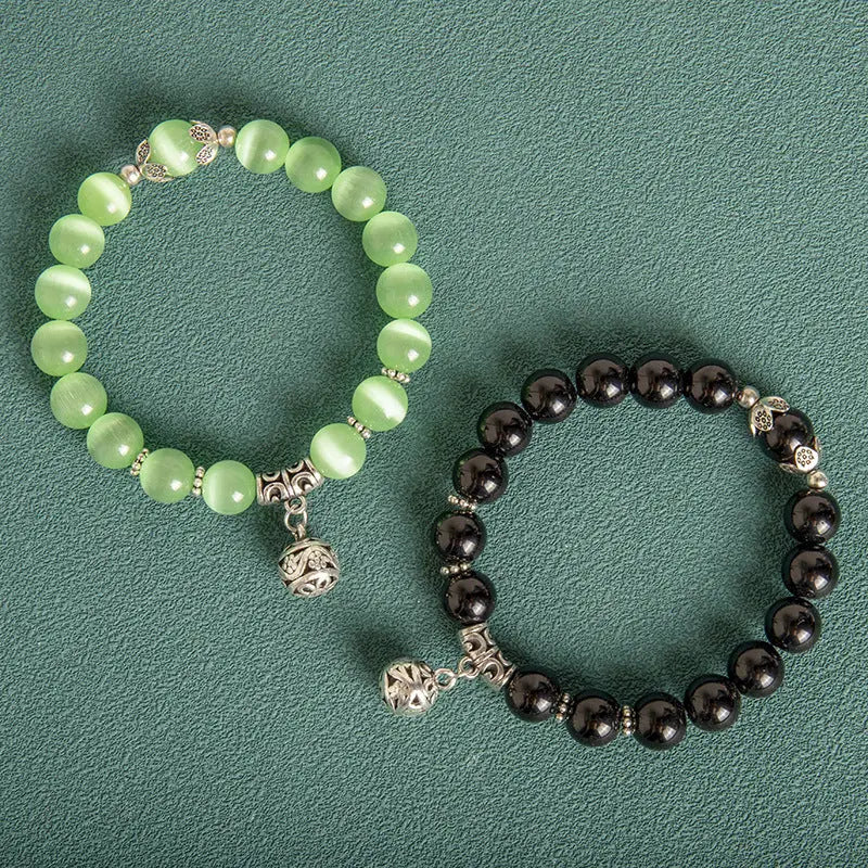 10MM Hollow Ball Korean Style Crystal Opal Beaded Bracelet Cjdropshipping