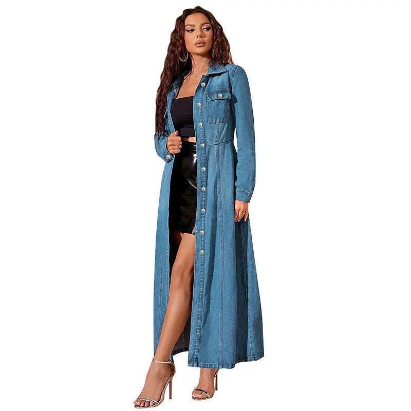 Denim Button Cardigan Jacket Dress Cjdropshipping