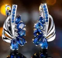 Water Drop Half Flower Design Ear Clip Simple JNi3 shop