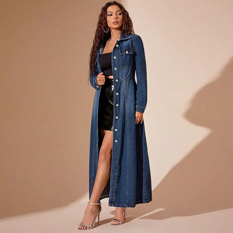 Denim Button Cardigan Jacket Dress Cjdropshipping