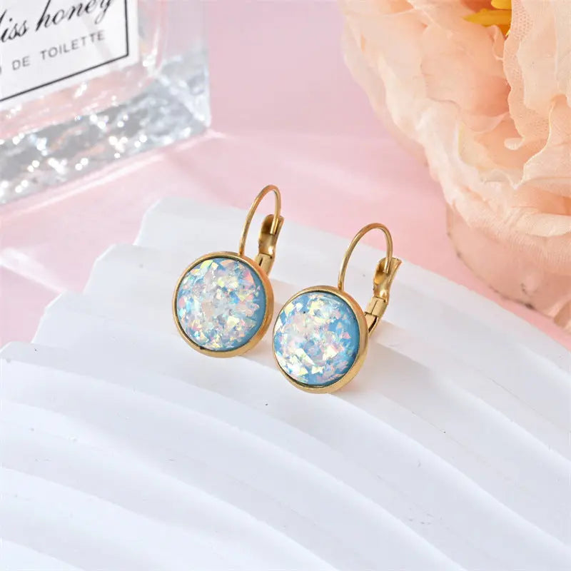 New Sequin Rhinestone Earrings Fashion Stainless Steel Jewelry For Women Cjdropshipping