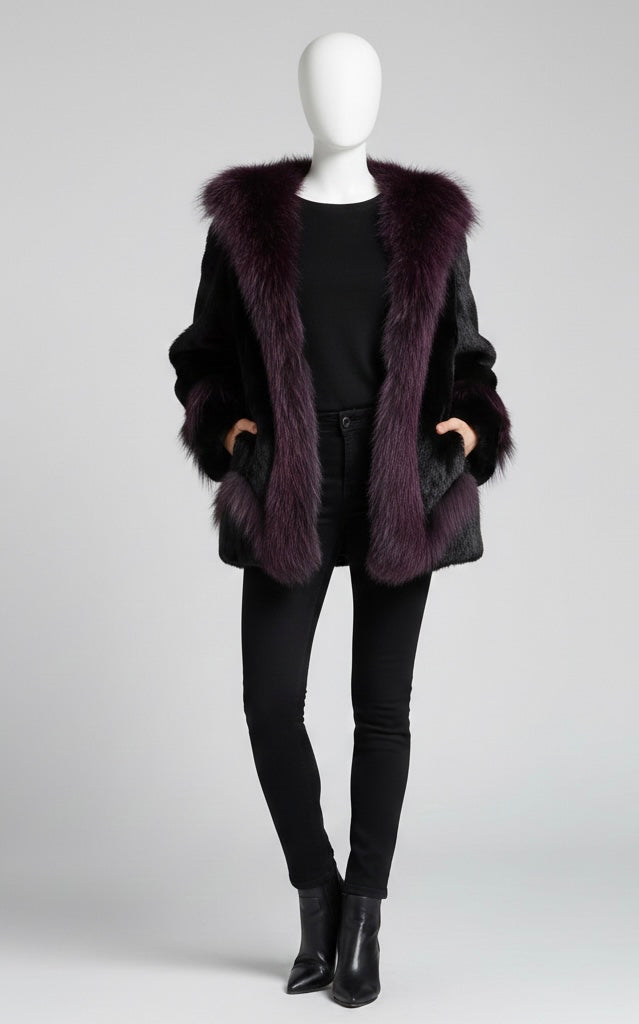 Luxury Real Rex Rabbit Fur Coat