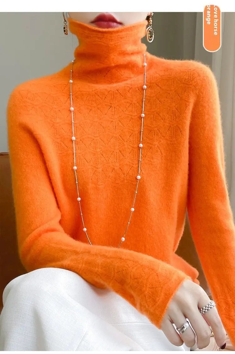 Pile Collar Turtleneck Sweater Short Autumn And Winter Women Cjdropshipping