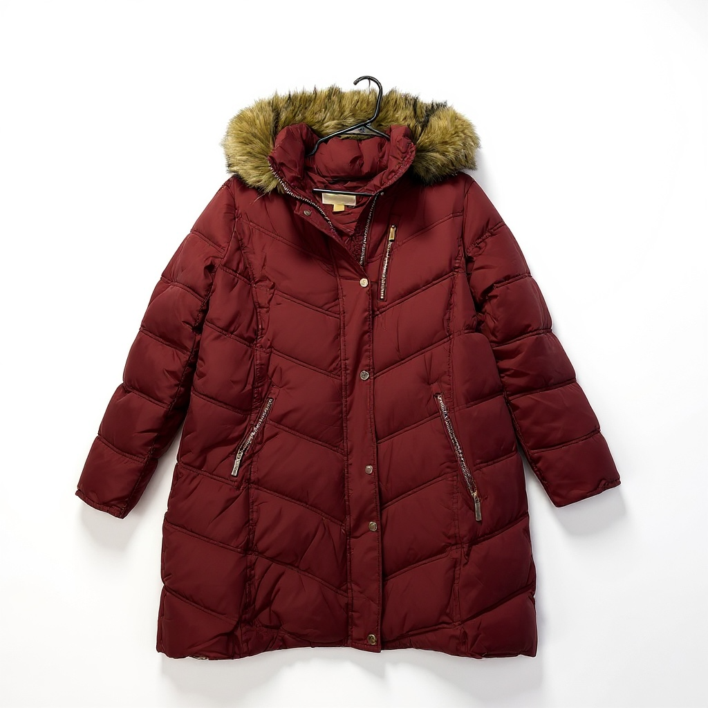 Michael kors xl burgundy down jacket