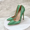 Luxury Snake Print Stiletto Pumps | Designer-Inspired Pointed Toe High Heels