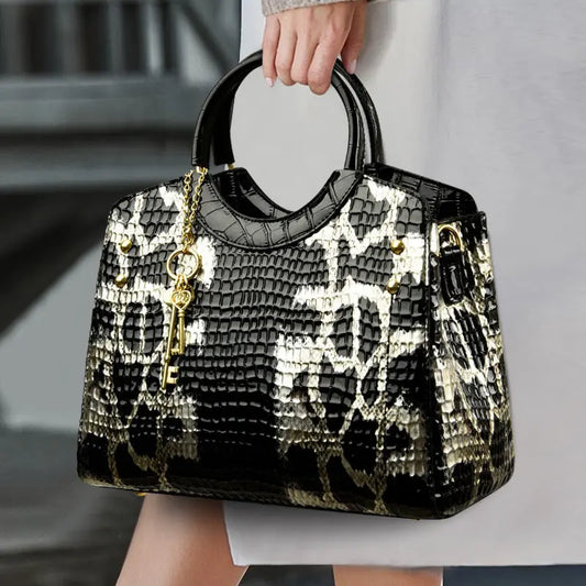 Retro Fashion Snakeskin Pattern Portable Big Bag Cjdropshipping