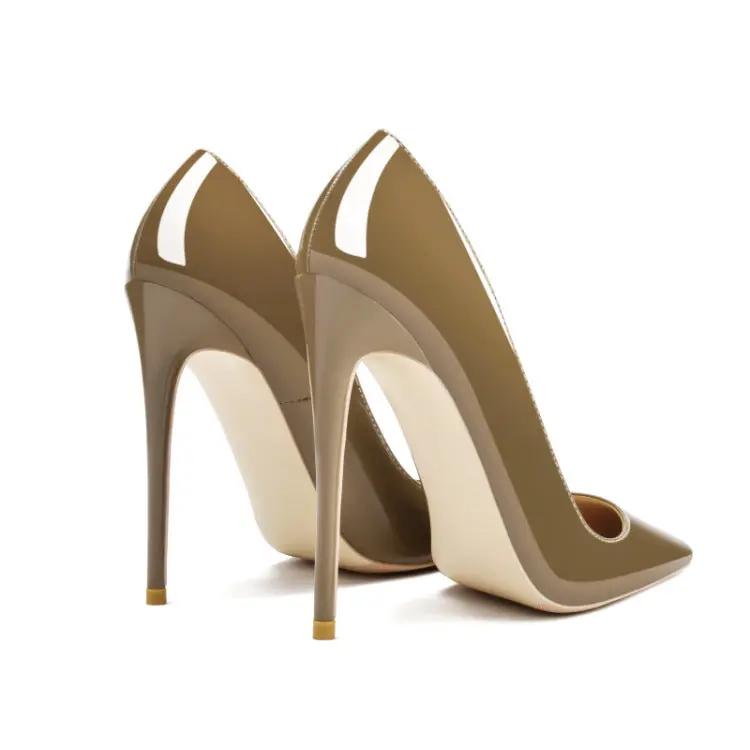 Stiletto High Heels Large Size Cross-border Black Patent Leather Shoes Cjdropshipping