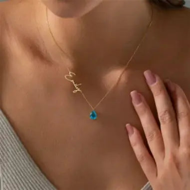 Stainless Steel Custom Name Necklace DIY Personalized JNi3 shop