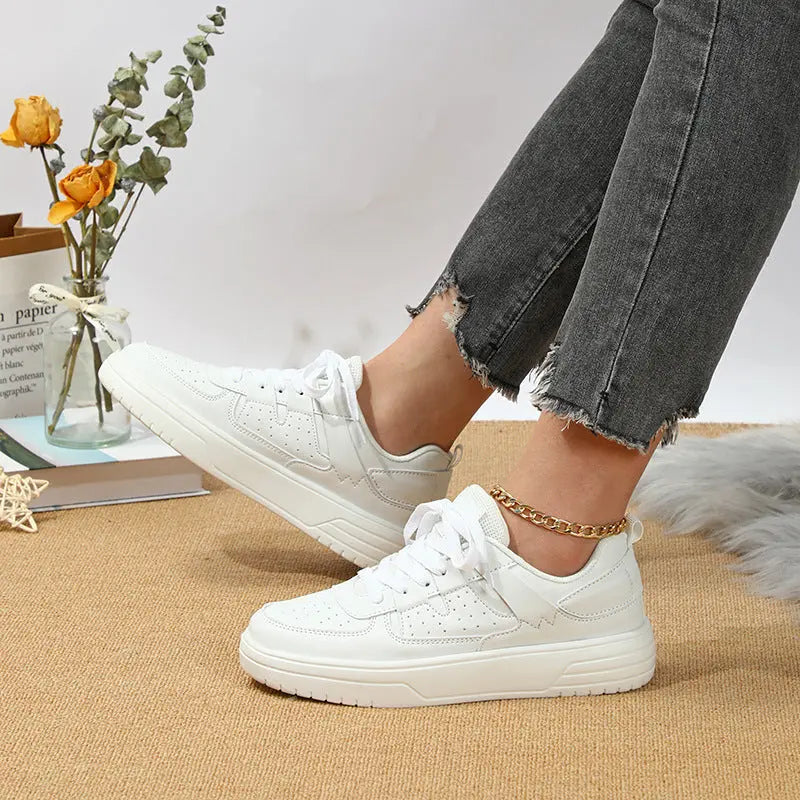 Ins European And American Fashion Platform Couple's Soft Bottom Comfortable Board Shoes Can Be Tie Up Dropshipman