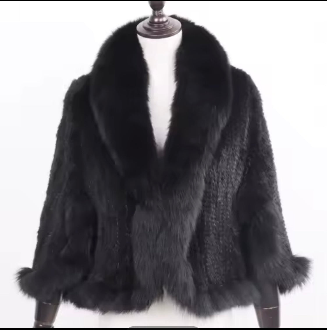 Vintage Black Mink Fur 3-Piece Set | Coat, Hat & Purse