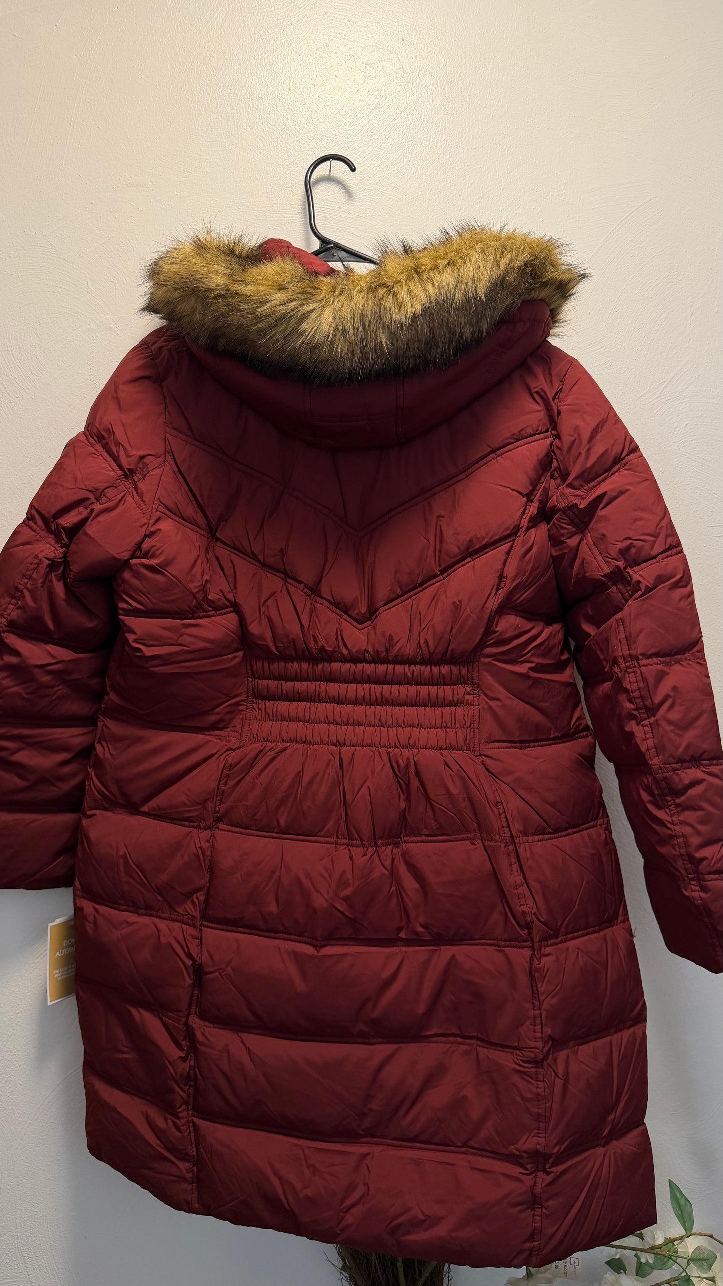 Michael kors xl burgundy down jacket