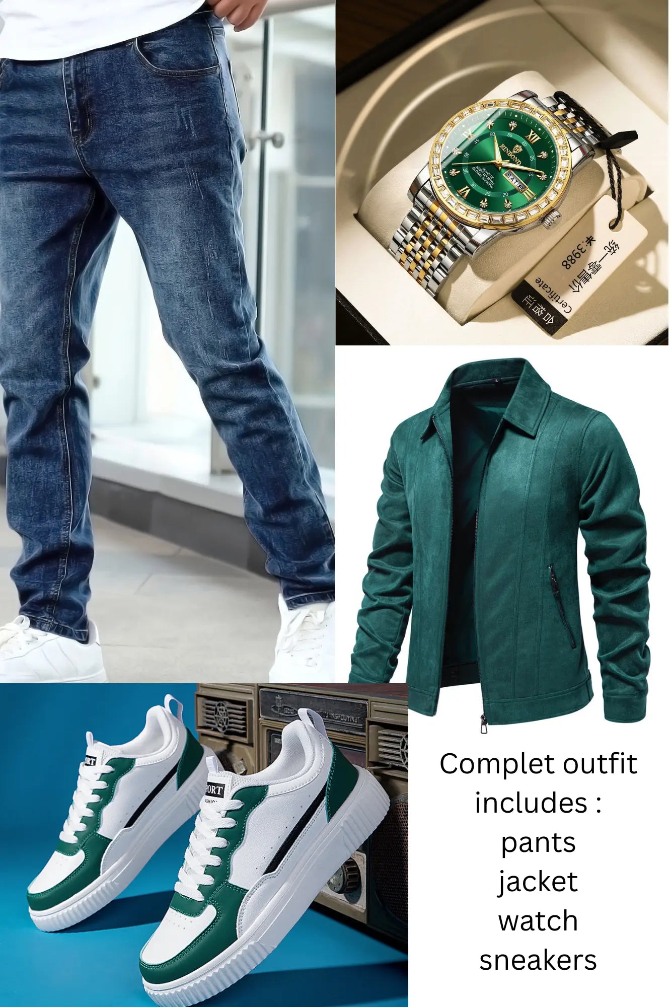 Men’s Green fall/winter outfit Dropshipman