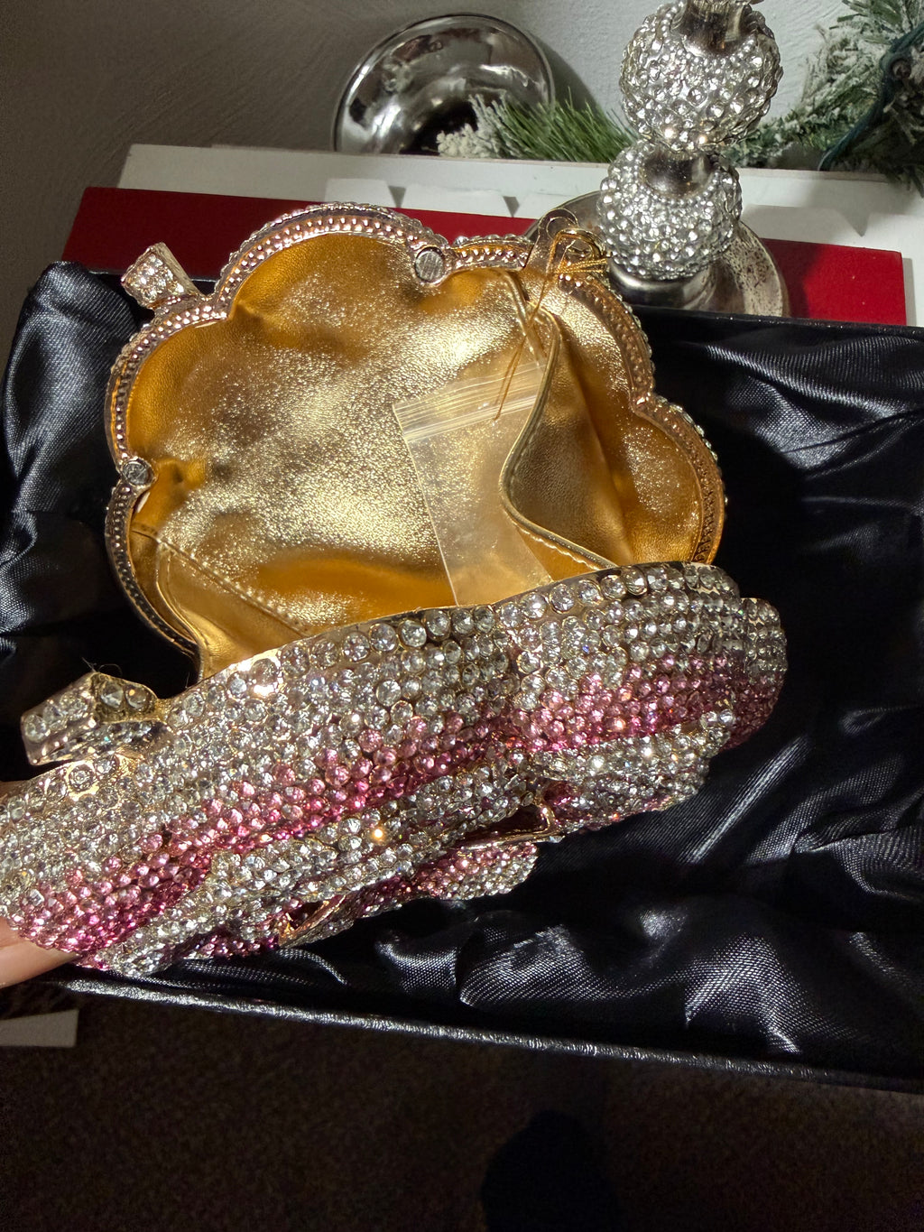 Floral Embroidered Heels and Crystal Clutch Set | Wedding Shoes Matching Bag | Bridal Evening Party Pumps | Luxury Formal Occasion Set
