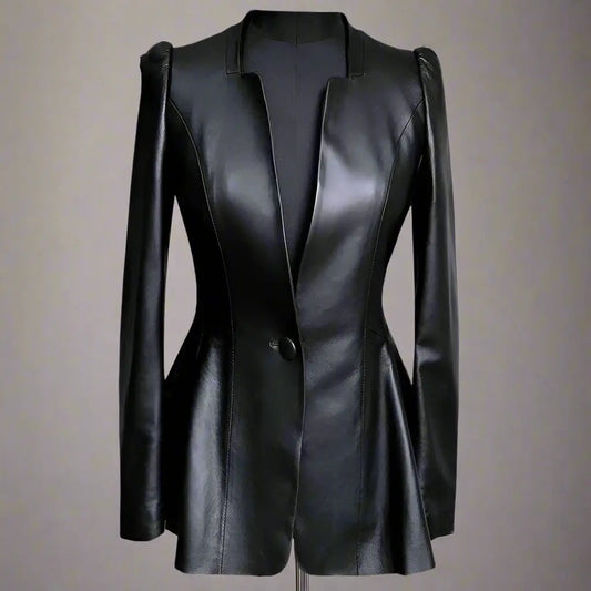Short Coat Women's Leather Jacket