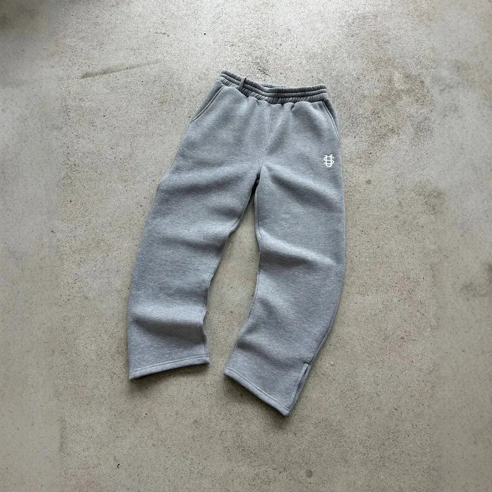 Solid Color Zipper Sweatpants JNi3 shop