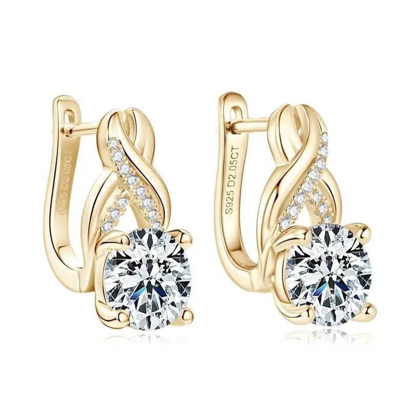 Light Luxury Moissanite Twist Earrings For Women - JNi3 shop