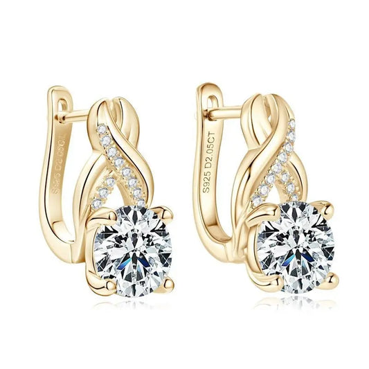 Light Luxury Moissanite Twist Earrings For Women - JNi3 shop