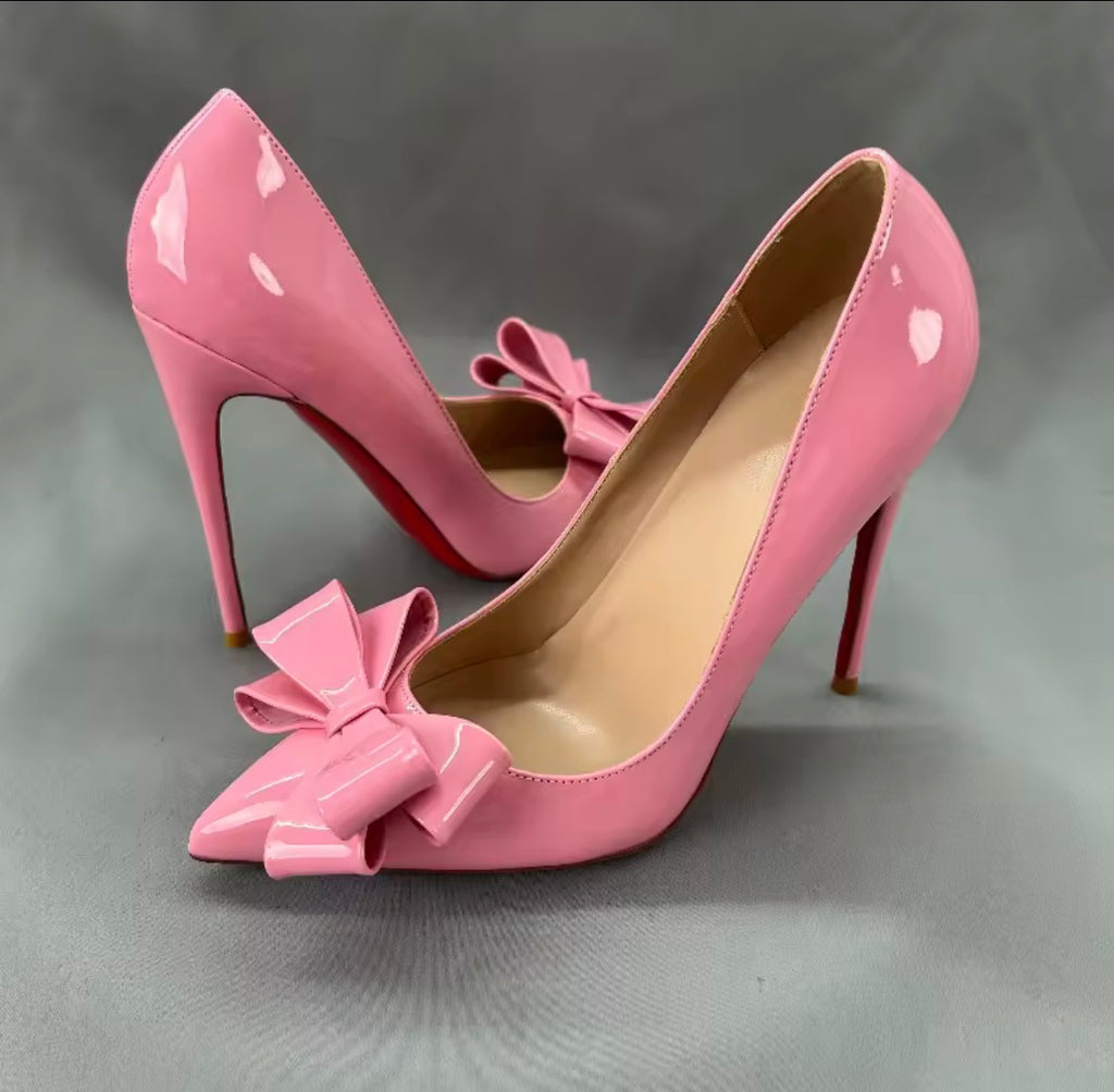 Pink Bow Stiletto Heels