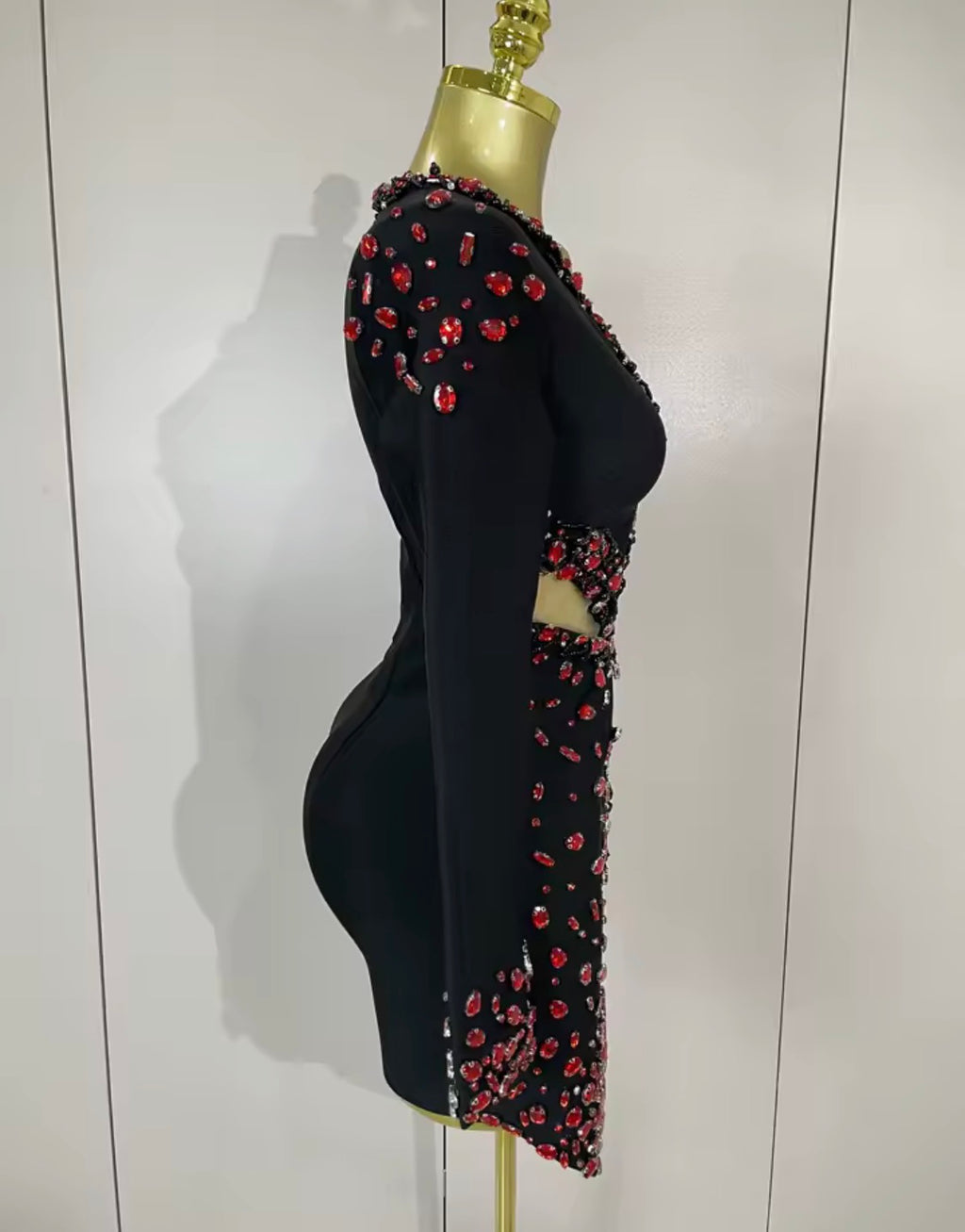 Luxury Crystal Rhinestone Blazer Mini Dress, Beaded Fringe Formal Party Gown, Sculptural Lapel Evening Cocktail Dress, Birthday Outfit Women