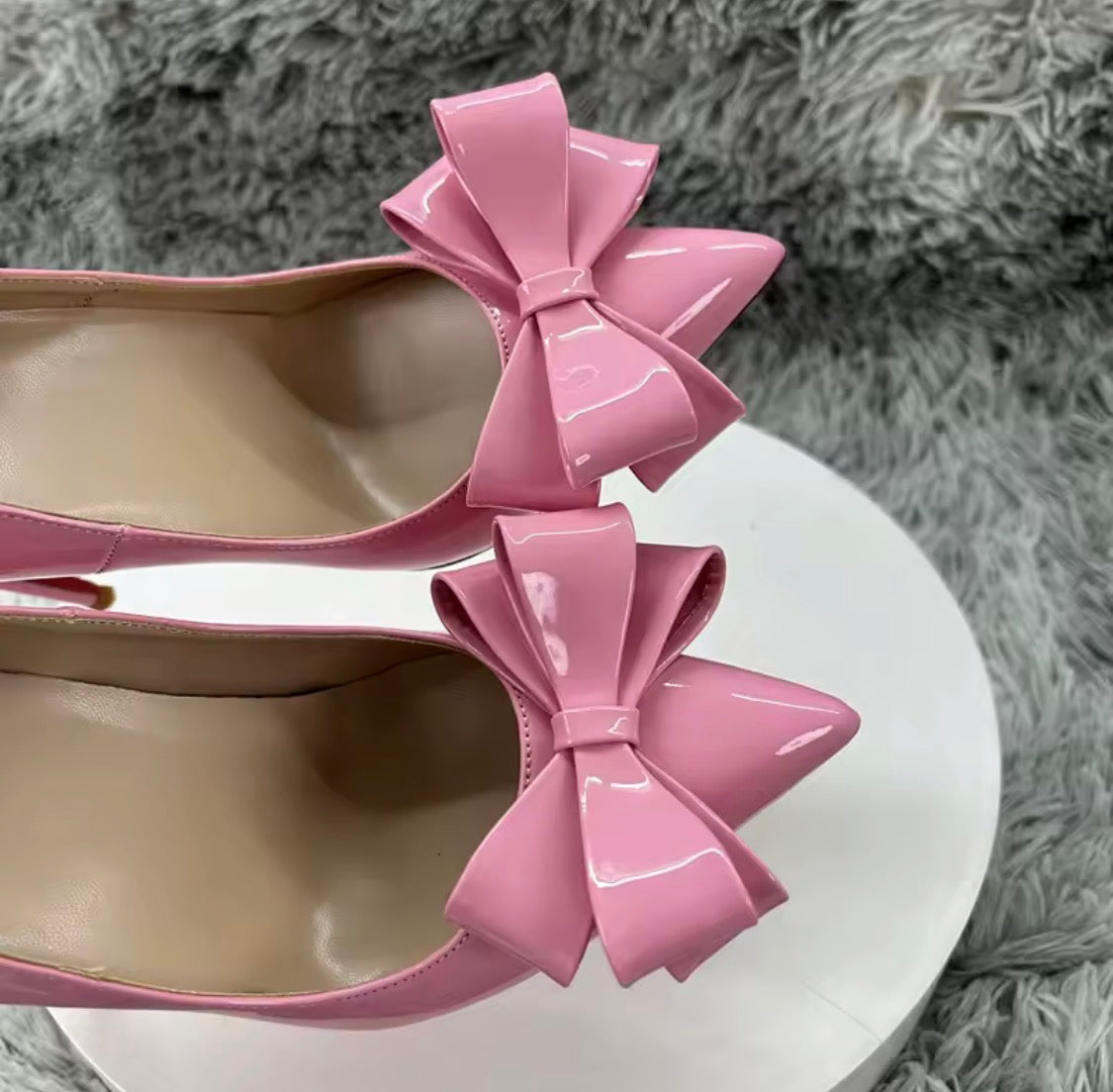 Pink Bow Stiletto Heels