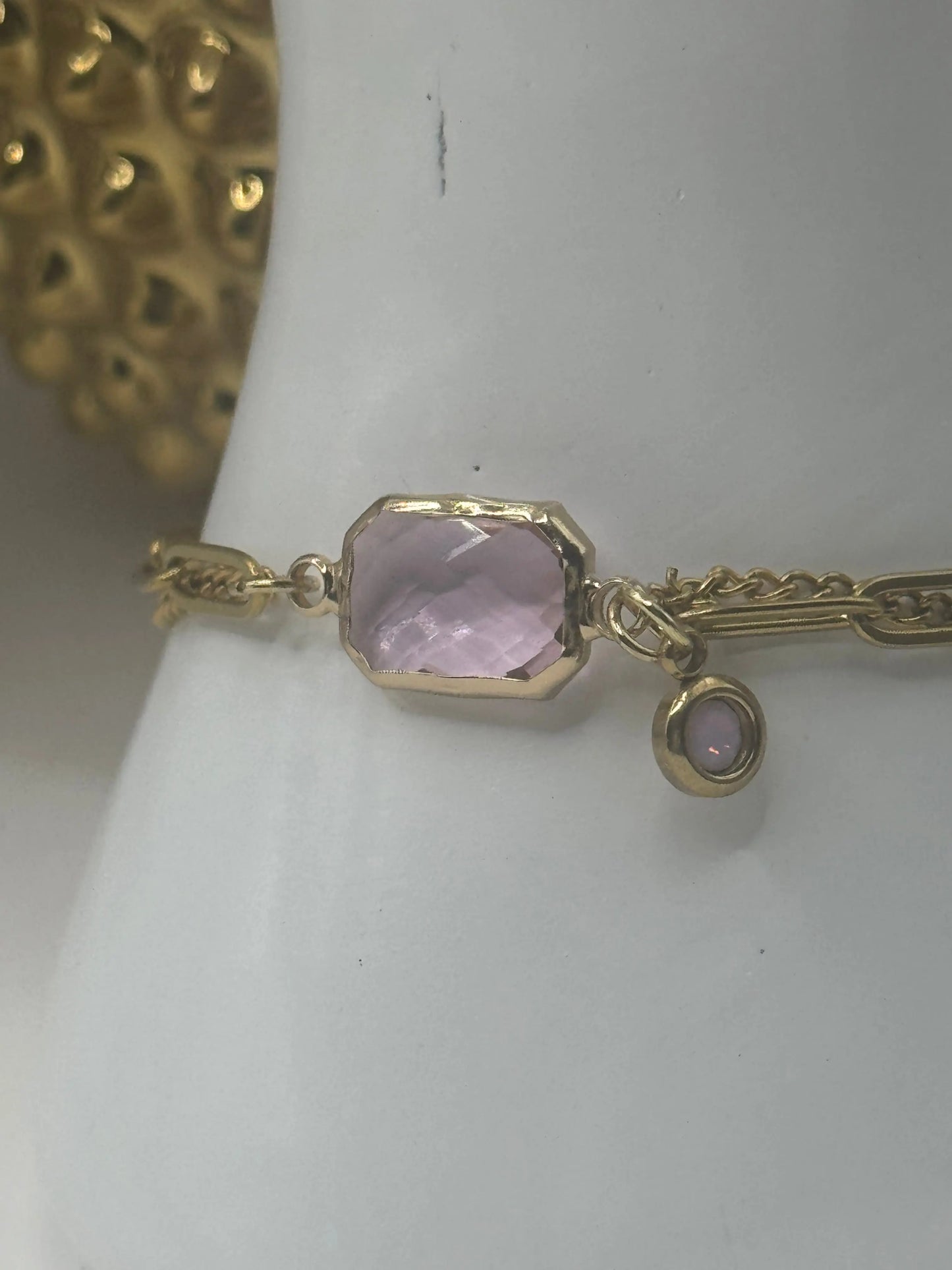 18k Gold PVD Birth Month double layered pendant Necklace, Bracelet and Earrings 3 pce set. JNi3 shop