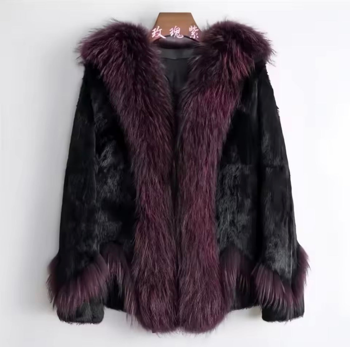 Luxury Real Rex Rabbit Fur Coat