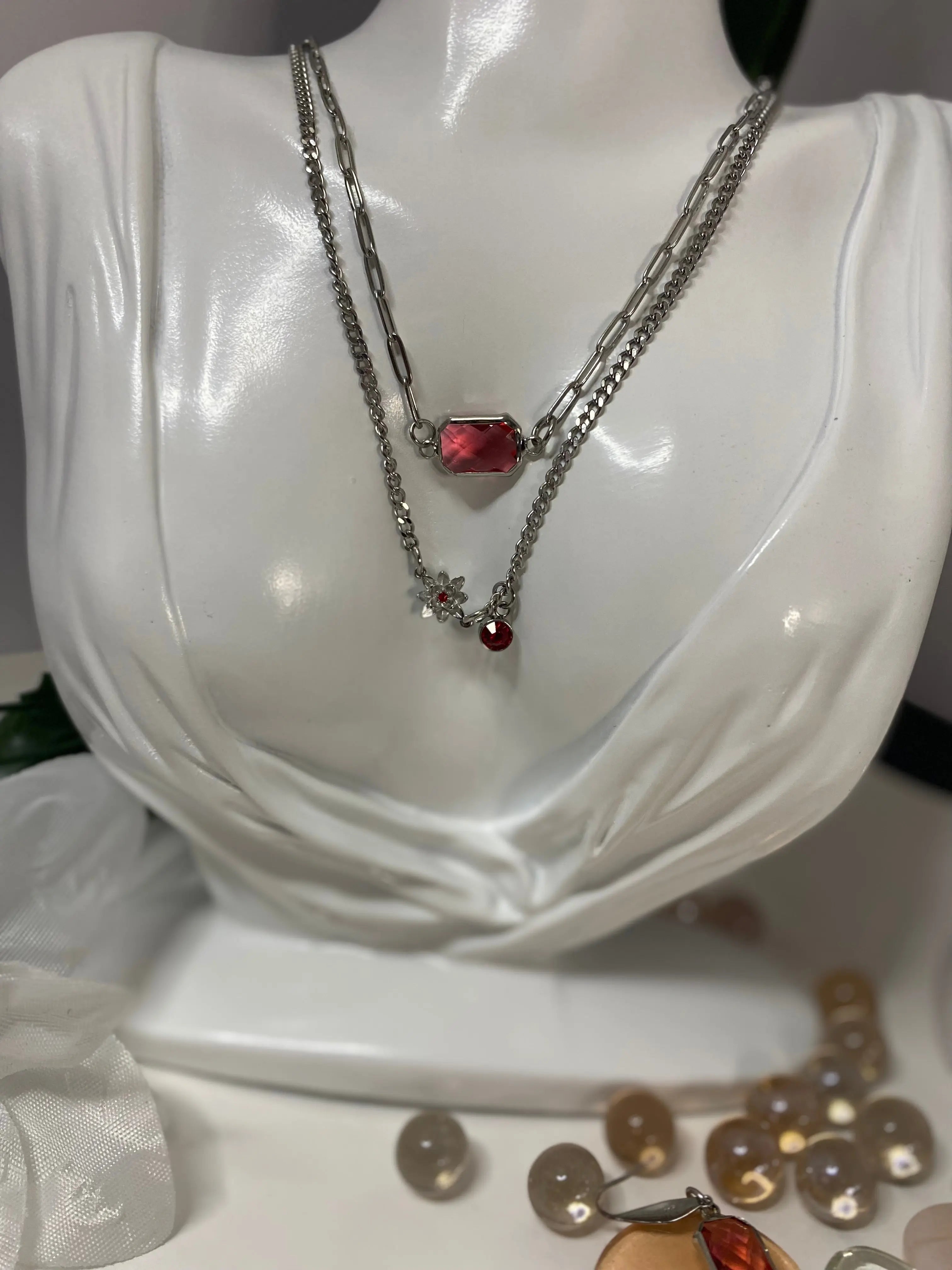 316 medical grade stainless Birth Month layered Necklace - JNi3 shop