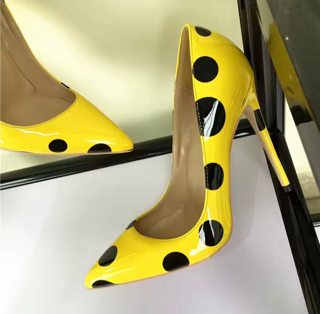 Polka Dot Stiletto Pumps