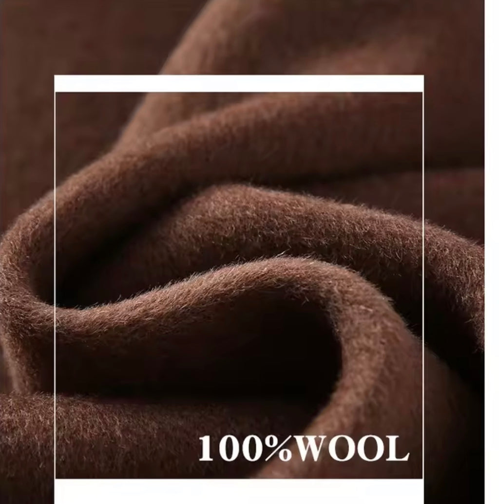 Men's 100% Cashmere Coat]Long Double Sided Overcoat]Classic Double Breasted Winter Trench Jacket]Formal Luxury Outerwear